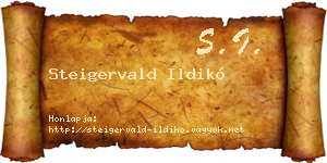 Steigervald Ildikó névjegykártya